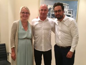 French Ambassador to Israel, Ms. Hélène Le Gal, and Mr. Mounir Mahjoubi, French Secretary of State for Digital Affairs with Mr. Hanan Friedman.